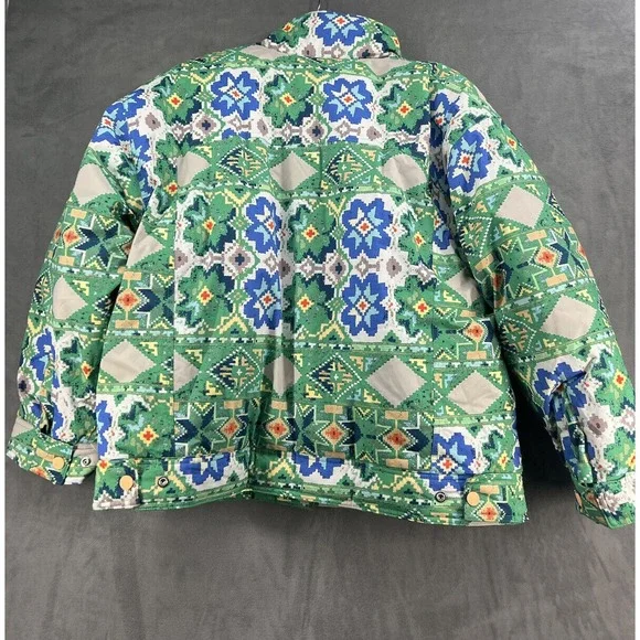 Free People Bunny Slopes Puffer Size Medium Geometric Womens Coat Jacket